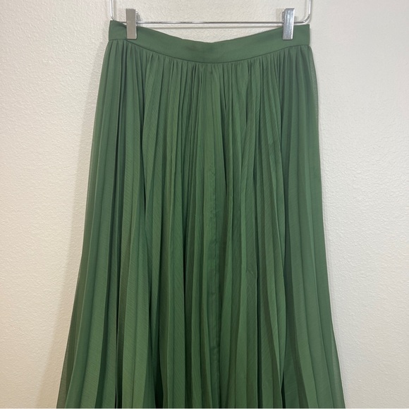 ANTHROPOLOGIE PANKAJ & NADHI pleated maxi skirt green - Picture 3 of 8